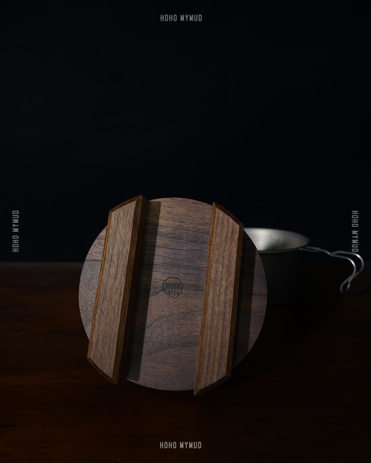 Rough Paper Black Walnut Lid for Sierra Cup 480 / 600 美國胡桃木製釜蓋
