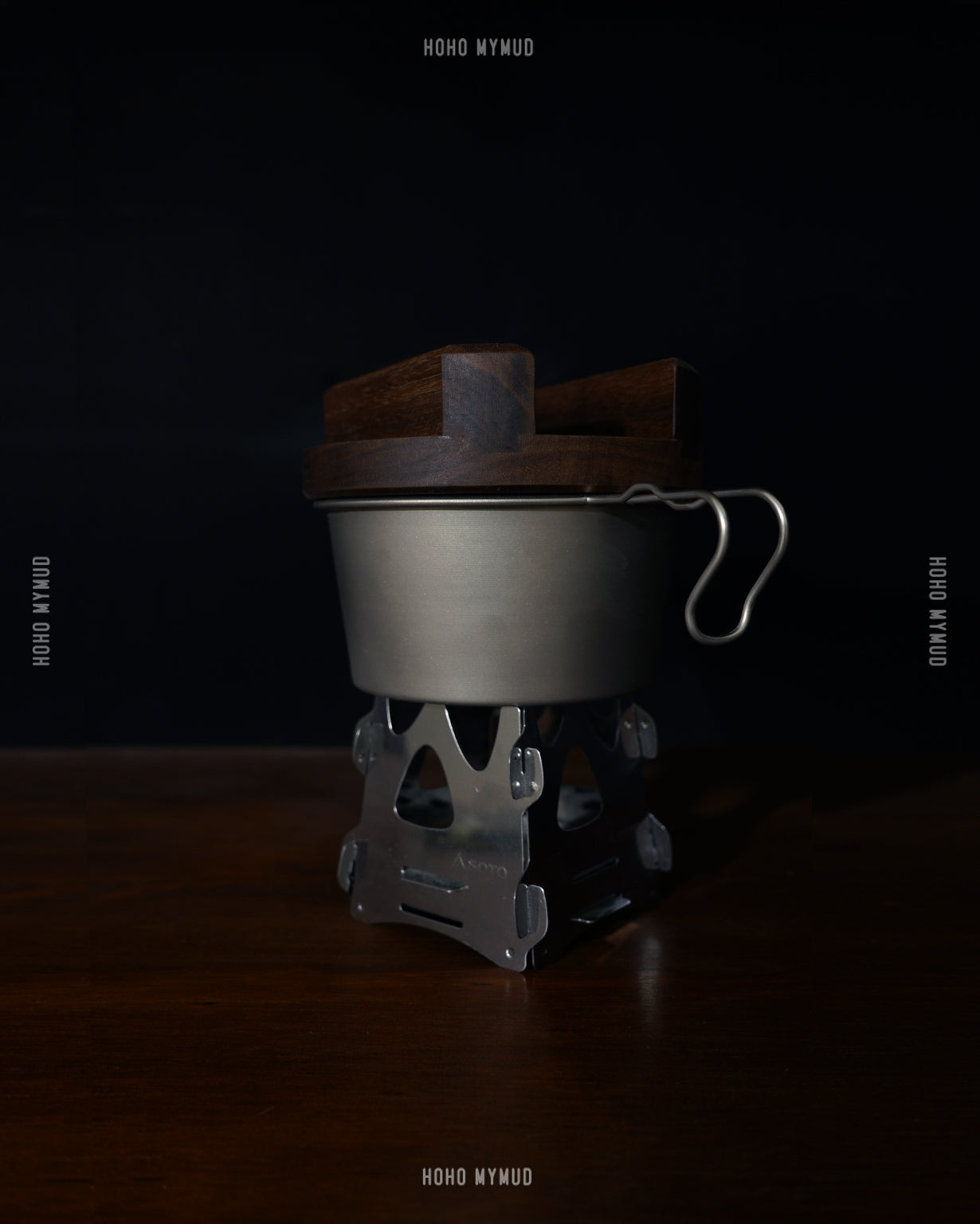 Rough Paper Black Walnut Lid for Sierra Cup 480 / 600 美國胡桃木製釜蓋