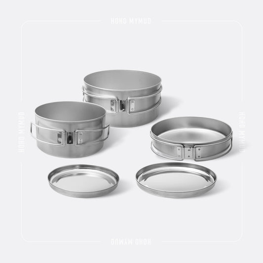 Belmont 5pcs cookset with case 5件組合式不鏽鋼炊具