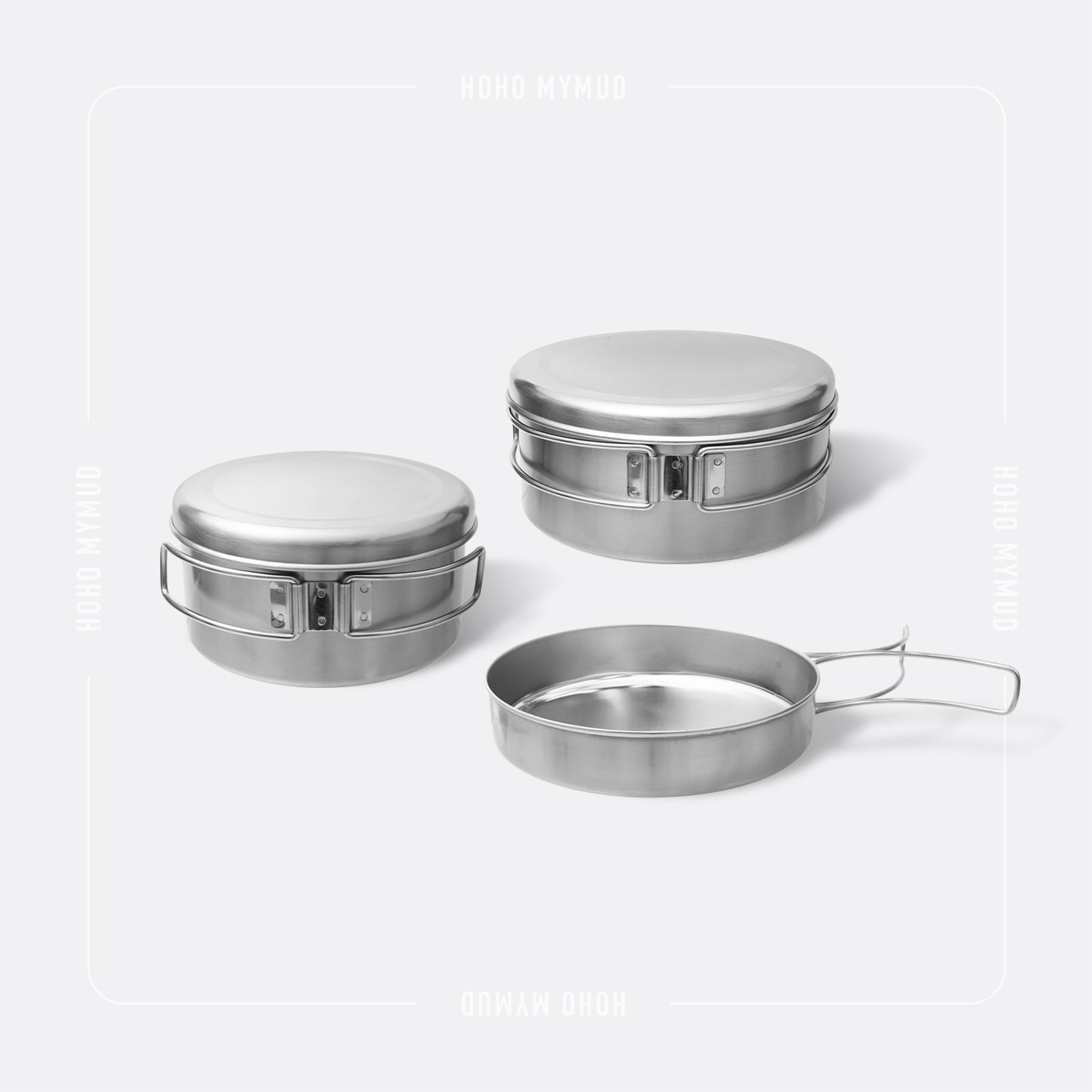 Belmont 5pcs cookset with case 5件組合式不鏽鋼炊具