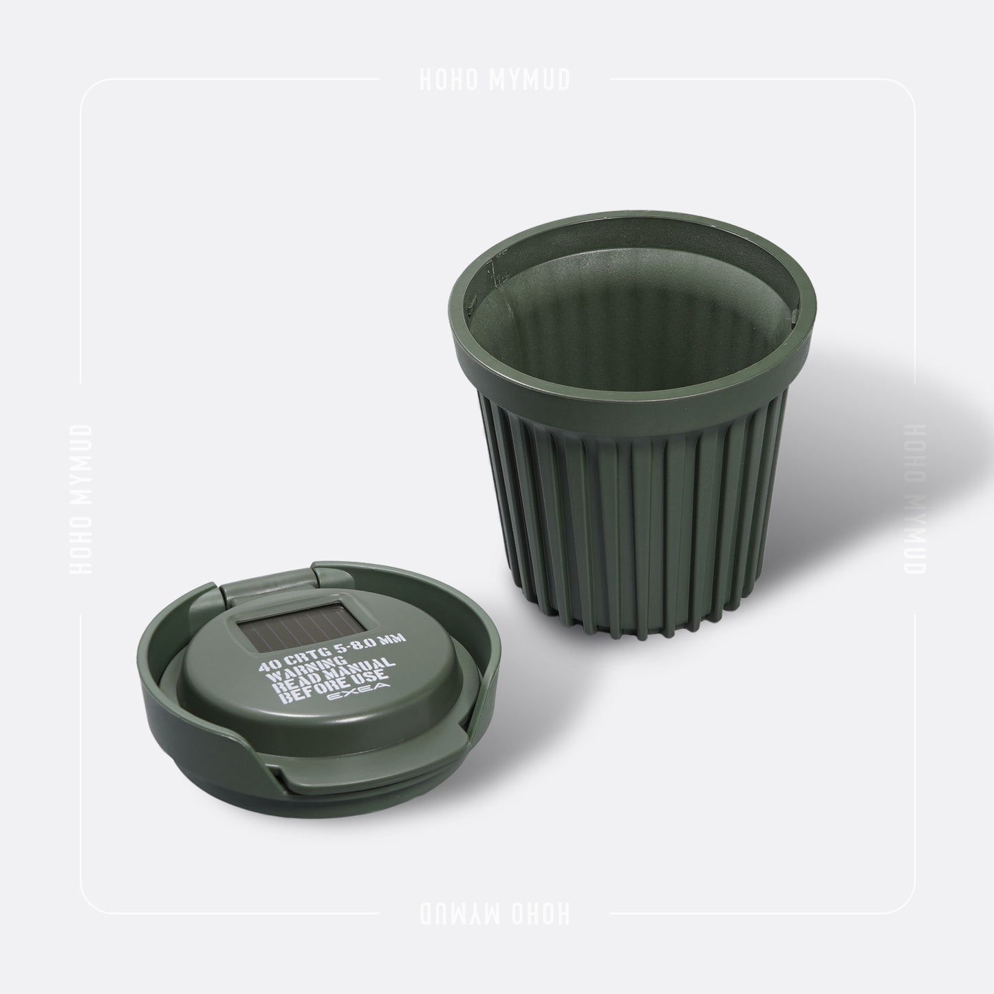 SEIKO Ashtray Mini with Solar Powered Light / Green 感應式太陽能燈煙灰缸