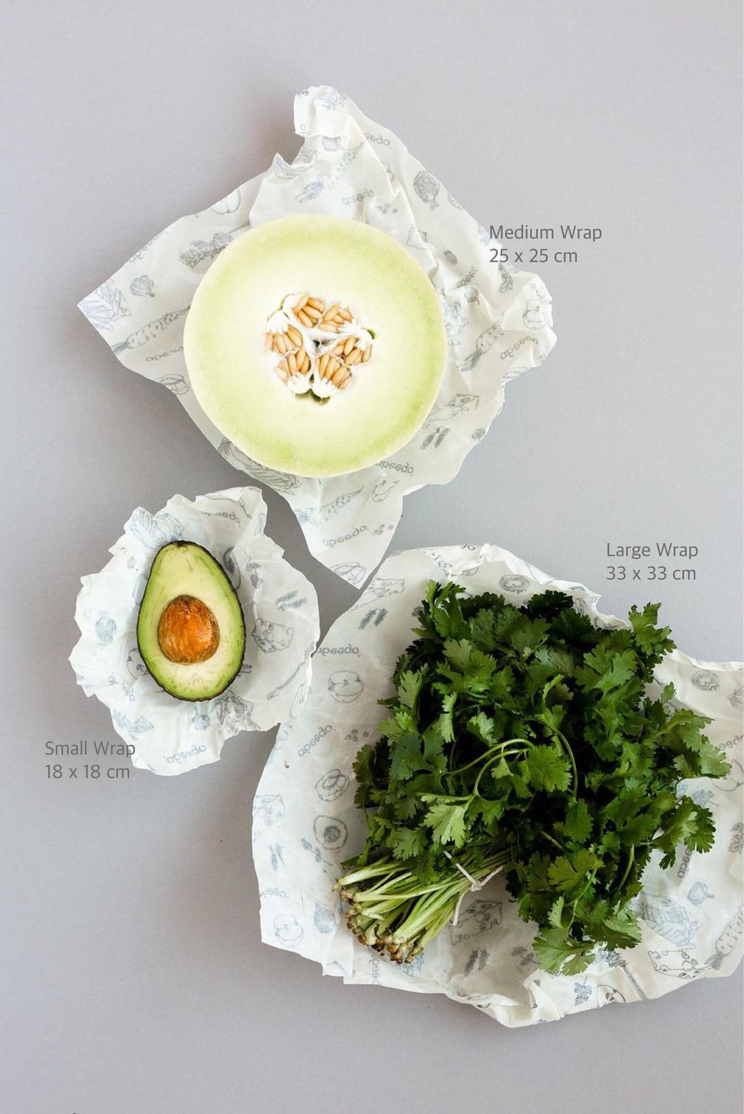 清貨優惠 abeego 3 VARIETY FOOD WRAPS 環保蜜蠟保鮮布