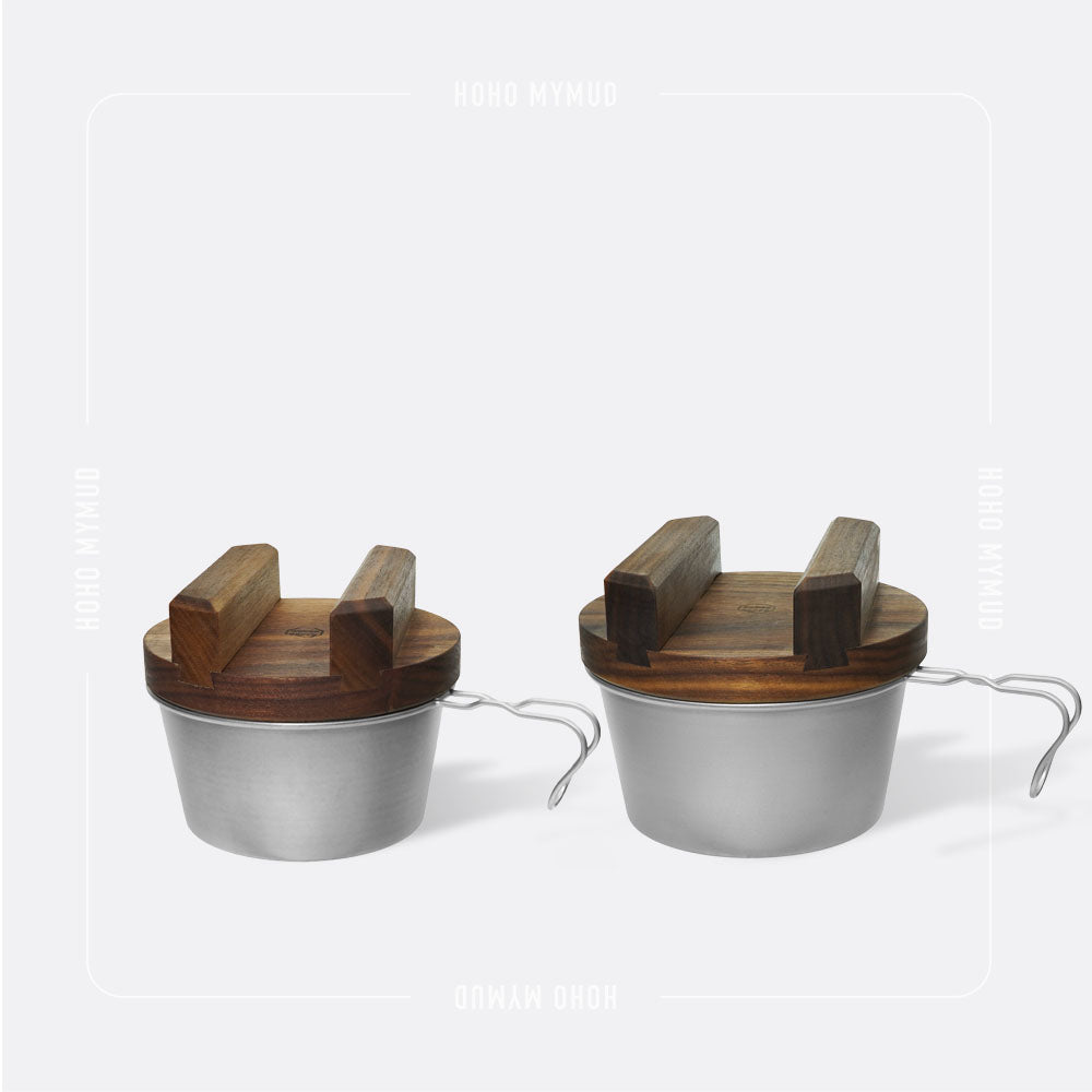 Rough Paper Black Walnut Lid for Sierra Cup 480 / 600 美國胡桃木製釜蓋