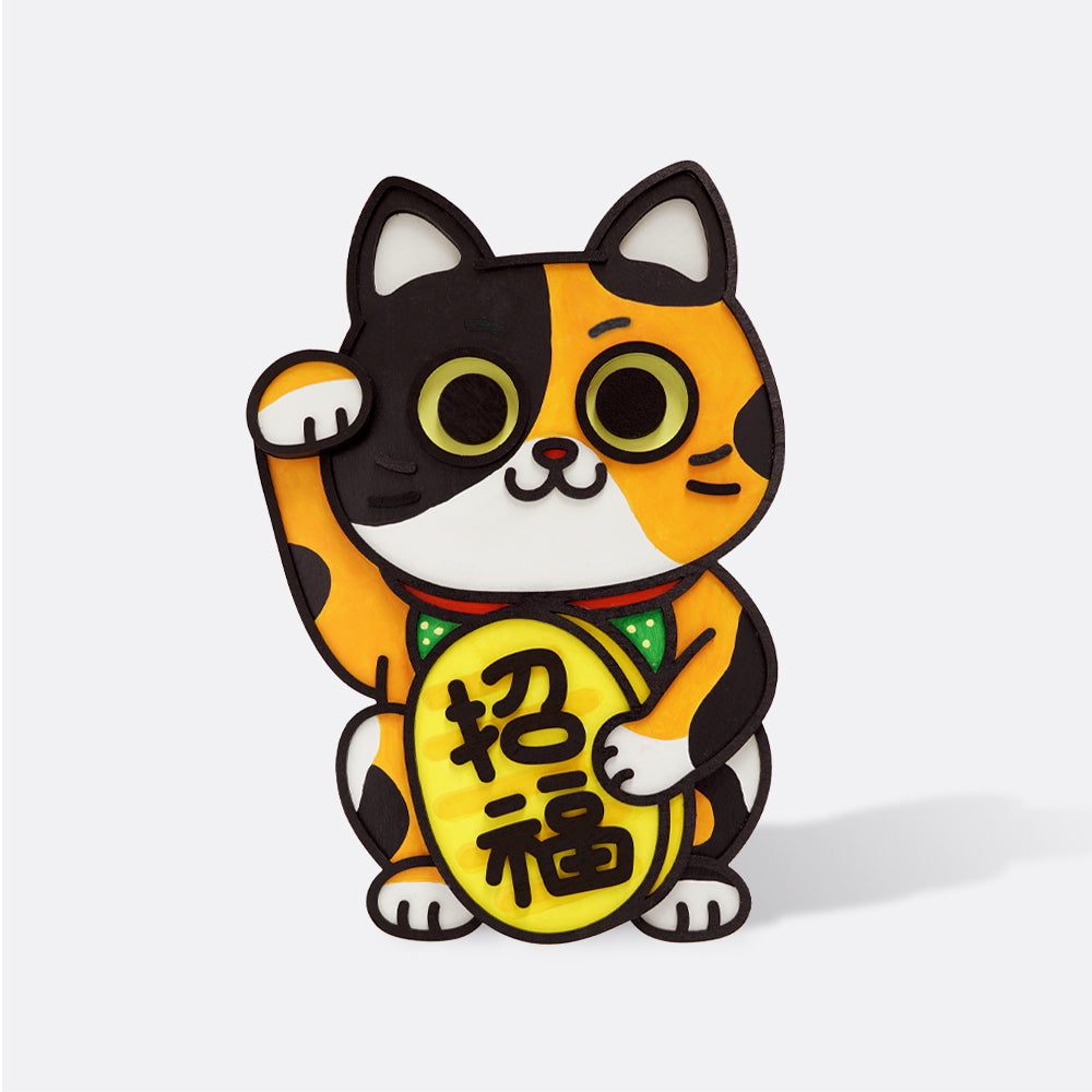HANDCRAFT LUCKY CAT · WALL-HANGING & TABLETOP DISPLAY 手工製招財貓 · 掛牆及桌擺兩用 · 6款入