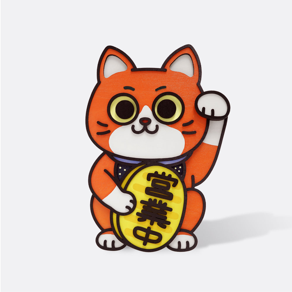 HANDCRAFT LUCKY CAT · WALL-HANGING & TABLETOP DISPLAY 手工製招財貓 · 掛牆及桌擺兩用 · 6款入