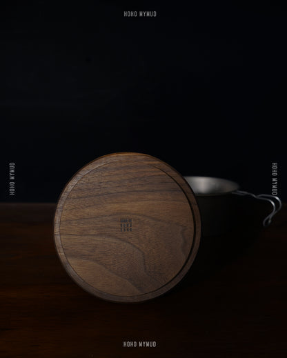 Rough Paper Black Walnut Lid for Sierra Cup 480 / 600 American Black Walnut Lid
