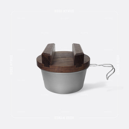 Rough Paper Black Walnut Lid for Sierra Cup 480 / 600 American Black Walnut Lid